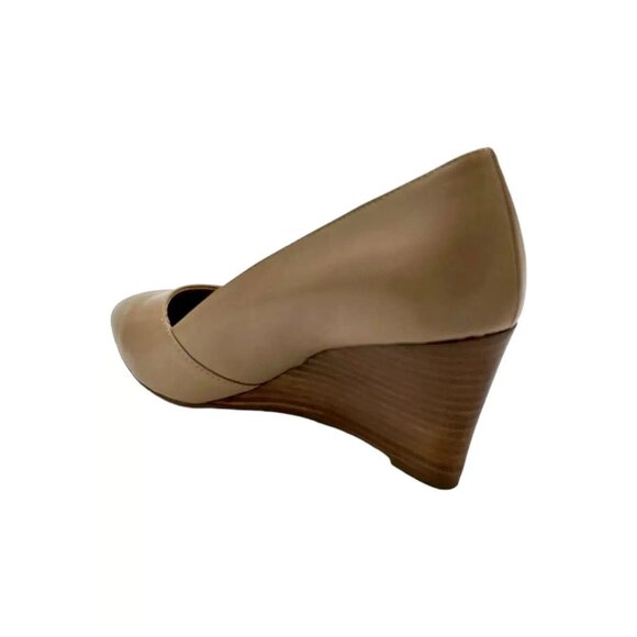 Franco Sarto Women's Wedge Pump -Cool Taupe Leather - Size 5M - Picture 3 of 7